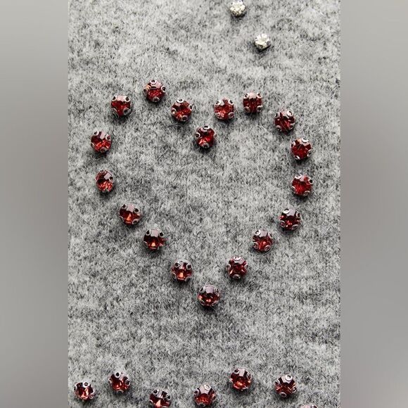 ZARA HEART BEADED KNIT CARDIGAN - Picture 14 of 14